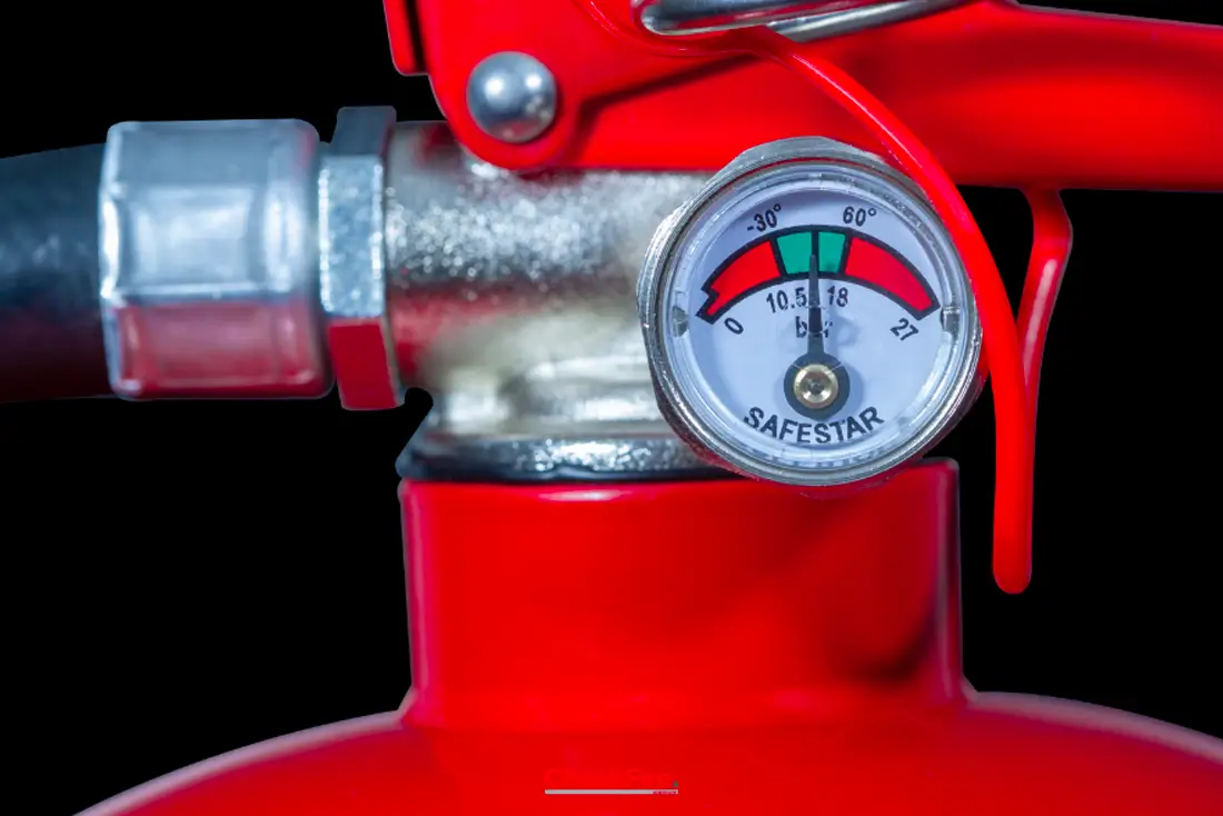 Pressure testing of fire extinguishers
